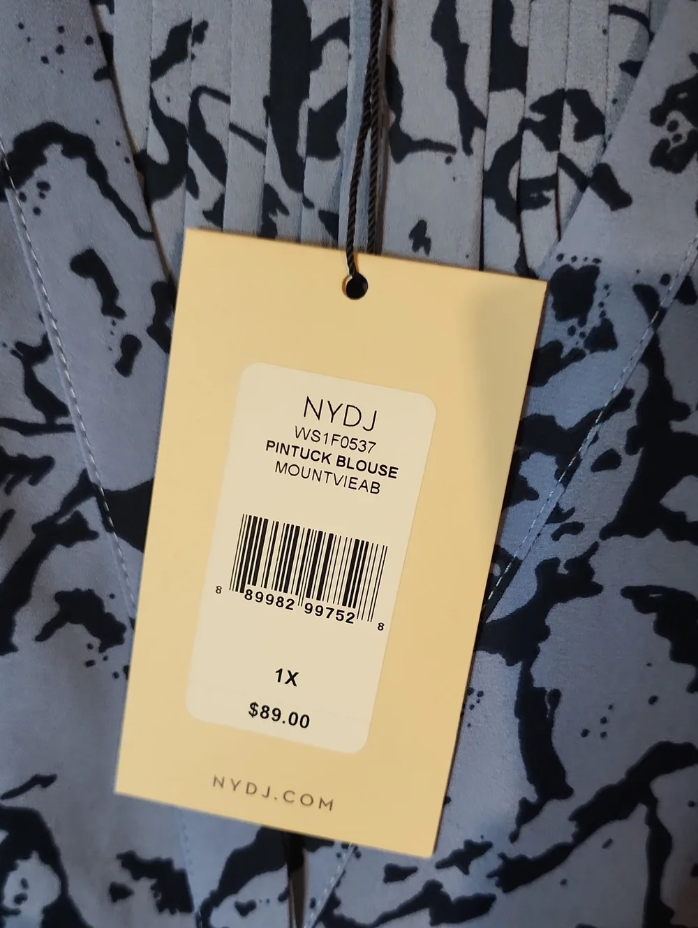 NYDJ Pintuck Blouse NWT Size 1X